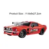 Diecast Model Cars 1 16 RC CAR RETRO Ford Mustang Model 4-Channel Remote Control Car 27MHz With Music Lights Childrens Christmas Gift Toy J240417