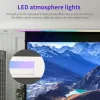 150 "pouces intelligent dans le plafond écran de projection motorisé Couverture d'absorption de choc élastique ust alr pantalla proyector avec lumières LED