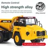 Diecast Model Cars Huina 553 RC dump truck alloy dump truck tractor remote control radio control 24G 9channel engineering vehicle excavator childrens to J0417