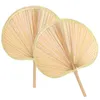 Decorative Figurines 2 Pcs Plantain Fan Wall Hanging Ornaments Hand Woven Decor Handmade Wedding Indoor Fans