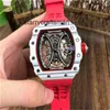 Men Watch Hollow Man Tourbillon Watch Automatic Mechanical Fibre RM12-01 OUT Superclone Active Atmospheri JCF4