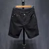 Supzoom 2024 Arrival Casual Zipper Fly Casual Solid Cotton Hole Elastic Thin Black Homme Summer Shorts Men 240417