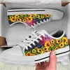 Casual Shoes BKQU Universe Sunflower Print Black White Low Top Sneakers Women Fashion Vulcanized Shoe 2024 Classic Canvas