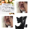 Stud 8Pc/Set Bohemia Earrings Moon Sun Hand Design Ear For Women Antique Cuff Bone Piercing Drop Delivery Jewelry Dhtim