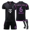 Maglie da calcio 2324 Bayern Away Black Purple Numero 9 Kane Football Set Set Jersey 10 Sane 25 Muller 19 Davis