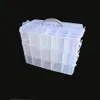 20 30 Grids XL Plastic Storage Box Portable Löstagbar hemarrangör Transparent Makeup Organizer Porta Joias 240401