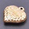 Charms 5pcs/лот из нержавеющей стали DIY текстурированные сердца любовь подвесные кулонные ожерелья ручной работы с серьги