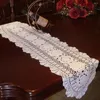テーブルランナーYazi手作りコットンヴィンテージホローの花の糸かぎ針編みのテーブルランナー装飾3サイズ