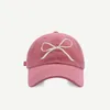 Ballkappen Korean Bow bestickte Baseballsonnenhüte für Frauen Unisex 2024 Frühlings- und Sommerreisen Sonnenschutzmittel Casual Women's Hut Gorras