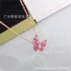 Collier de créateur de marque Vancelfe Luxury Collier Butterfly en diamant complet pour femmes 925 Silver Micro Set Gift Jeweliry de haute qualité de haute qualité