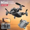 Drones Mini Drone 4K HD камера Wi -Fi FPV Foldable RC Quadcopter Aerial Photography Helicopter Toy 240416