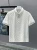 Designer Fashion Top High Quality Business Clothing broderade krage detaljer Kort ärm Polo Shirt Men's Tee M-4XL