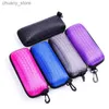 Sunglasses Cases New Glasses Storage Box Eyewear Cases Cover Sunglasses Case For Women Glasses Box With Lanyard Zipper Eyeglass Cases For Men Y240416