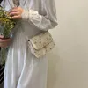 Totes Women Woven Shoulder Bag Adjustable Strap Weaving Flower Purse Hasp Closure Straw Satchel Female Summer Beach