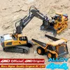 Diecast Model Cars Childrens 2.4g Excavatrice télécommandée RC Modèle de voiture Jouet 4wd Tamion à benne basculante Bulldozer Engineering Vehicle Gift J240417