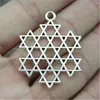 Charms Ornaments Star of David Jewelry Making 40x31mm 5pcs