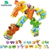 0-9 numeri Animal Dinosaur Warrior Deformation Action Figures Transformation Toys Robot Toys for Children Kids Block Brinquedos 240408