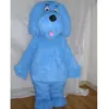 2024 Hochwertige Blue Plush Dog Maskottchen Kostüme Hallowen Bühnenleistung Aktivität Verkaufsförderung Weihnachtskleid Kostüme