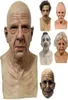 Máscaras de festa Old Man Scary Mask Cosplay Full Head Latex Halloween Horror Masquerade Capfeta decor1985068