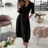 Casual Dresses 2024 Women Floral Boho Wrap Summer V Neck Prom Party Vintage Maxi Dress Holiday Long Sleeve Evening S-XL