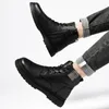 Botas de couro genuíno homem de inverno homem preto homem motocicleta quente tornozelo punk calçado casual masculino macho