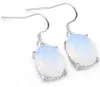 Luckyshine Christmas 6 Pair 925 Silver Plated 1014 mm FashionForward White Moonstone Earrings for Lady Party Gift E01393697857