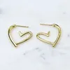 Stud Earrings 5 Pairs Heart Shape Simple Gold Plated Hollow Classic Hippop Waterdrop Women Party Jewelry Gift