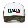 Ball Caps Italia Italia Bandiera italiana Cappo di baseball Cappelli unisex Cappelli a snapback regolabili Classic Mesh Trucker Cappello Trucker Visio per esterni