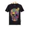 Plein t shirt plein-märke t-shirt plein phillip skjorta skalar kortärmade tees pp mördare nallebjörn topps strand sommarstil mens svart mönster party skjorta 8101