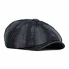 Berets LDSLYJR Four Seasons Cotton Solid Color Newsboy Caps Flat Peaked Cap Men and Women Painter Beret Hats 46 d24417