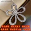 Collier de créateur de marque Vancelfe de haut niveau Seiko High Edition Original S925 Silver Five Petal Flower High Quality Jeweliry Cadeau