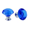 30mm Diamond Crystal Glass Door Knobs Drawer Cabinet Furniture Handle Knob Screw Furniture Accessories