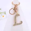 Keychains Lanyards Fashion 26 lettres Metal Keyring Rhingestone Initial Keychain Sac Pendant Charmes ACCESSOIRES DIY CADEAUX D'ANNIVERSAIRE D240417