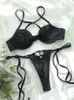 Moda de banho feminina 2024 Bikinis Push Up Bikini Set Women Women Swimsuit Brasquini Micro Thong Bandagem Beachwear