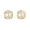 Earrings geometric whirlpool shape pearl Earrings for woman exquisite fashion jewelry party luxury accessories Earrings 230831