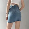 Jupes Jupe en jean pour femmes Y2K Streetwear Y paquet hanche Mini femme Style coréen taille haute mince court Jean livraison directe vêtements Wo Ot17X