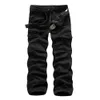 Mäns jeans Hohigh-kvalitet Mens Jeans kamouflagjaktbyxor Multi-Pocket Army (utan bälte) D240417