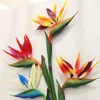 Decoratieve bloemen 80 cm kunstmatige vogel van het paradijs bloemen plastic faux planten el kantoor woonkamer jaar woningdecor fiori finti