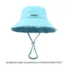 Utomhus hinkhatt med justerbar hakre rep fläckig design hink hatt sommar solproof fiskare hatt för vuxen 240415