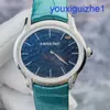 Fancy AP Wrist Watch Millennium Series Womens 77266BC Frost Gold Craft Blue Ripple dial with Pointer Design Automatic Mechanical Ladies Watch