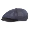 OMHX Bérets 2021 Mesh Breathable Octogonal Hat CHAPLE All-Match Newsboy pour hommes et femmes sorties Sunshade Beret Boina Painter Painter Hat Forward Hat D24417