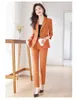 Kvinnors tvåbitar byxor Spring Summer Formal Pantsy With and Jackets Coat Women Business Work Wear Blazers Professional Outfits Plus Size