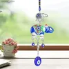 Schlüsselanhänger Lanyards Blau Augenstil Legierung Elefant Wind Chime Auto Hangende Dekoration Tier Schlüsselbund böse Augen Ästhetik Raum Dekoration Feng Shui Amulett Y240417