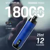 Otantik taç çubuğu pro max 18k puflar vapme dtl vape suyu tek kullanımlık e sigara shisha nargile 18000 puf 25ml kapsüller 850mAh pil akıllı ekran cihazlar 12 Flavors