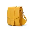 Shoulder Bags High Quality Small Yellow Crossbody For Women Luxury Designers Phone Leather Chain Straps