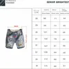 Heren jeans heren denim shorts met gaten gewassen Koreaanse stijl rechte kwart patch casual d240417