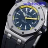 Swiss AP Wrist Watch Royal Oak 15710 Blue-faced Automatic Mechanical Men's Watch 42mm Diameter Precision Steel Date Display With Card