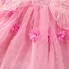 Girl Dresses Toddler Baby Princess Dress Sleeveless 3D Flower Party Fairy Costume With Wings