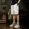 Shorts masculins Fashion Premium White Cargo Summer Thin Loose Lot Light Medium pantalon Casual Quarter Pantal