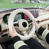 Steering Wheel Covers Cover Plush Car Heating Antifreeze Gloves Fashion Goddess